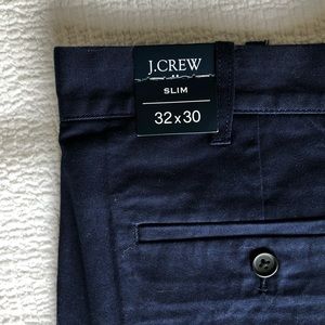 NWT J.Crew Slim Fit Flex Khaki 32x30 Navy Blue